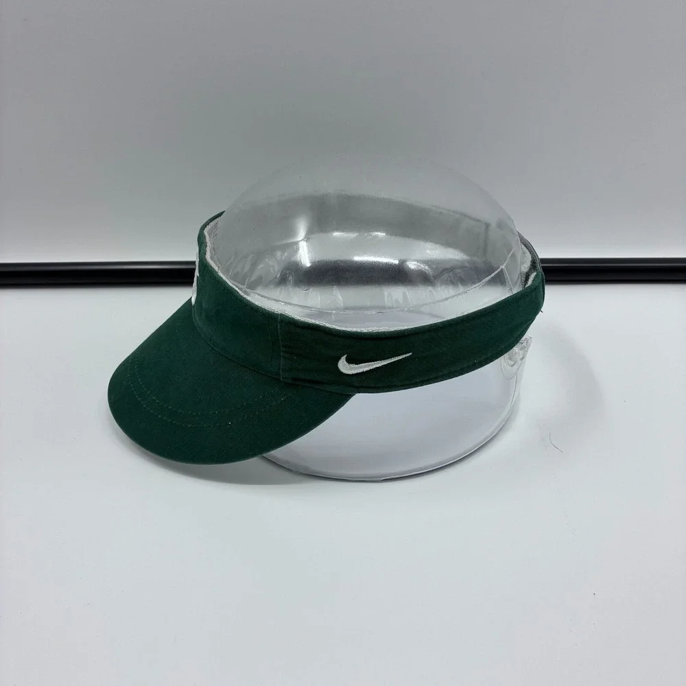 Vintage Michigan State Spartans Visor Hat Cap‎ Strap Back Women's Nike Green MSU